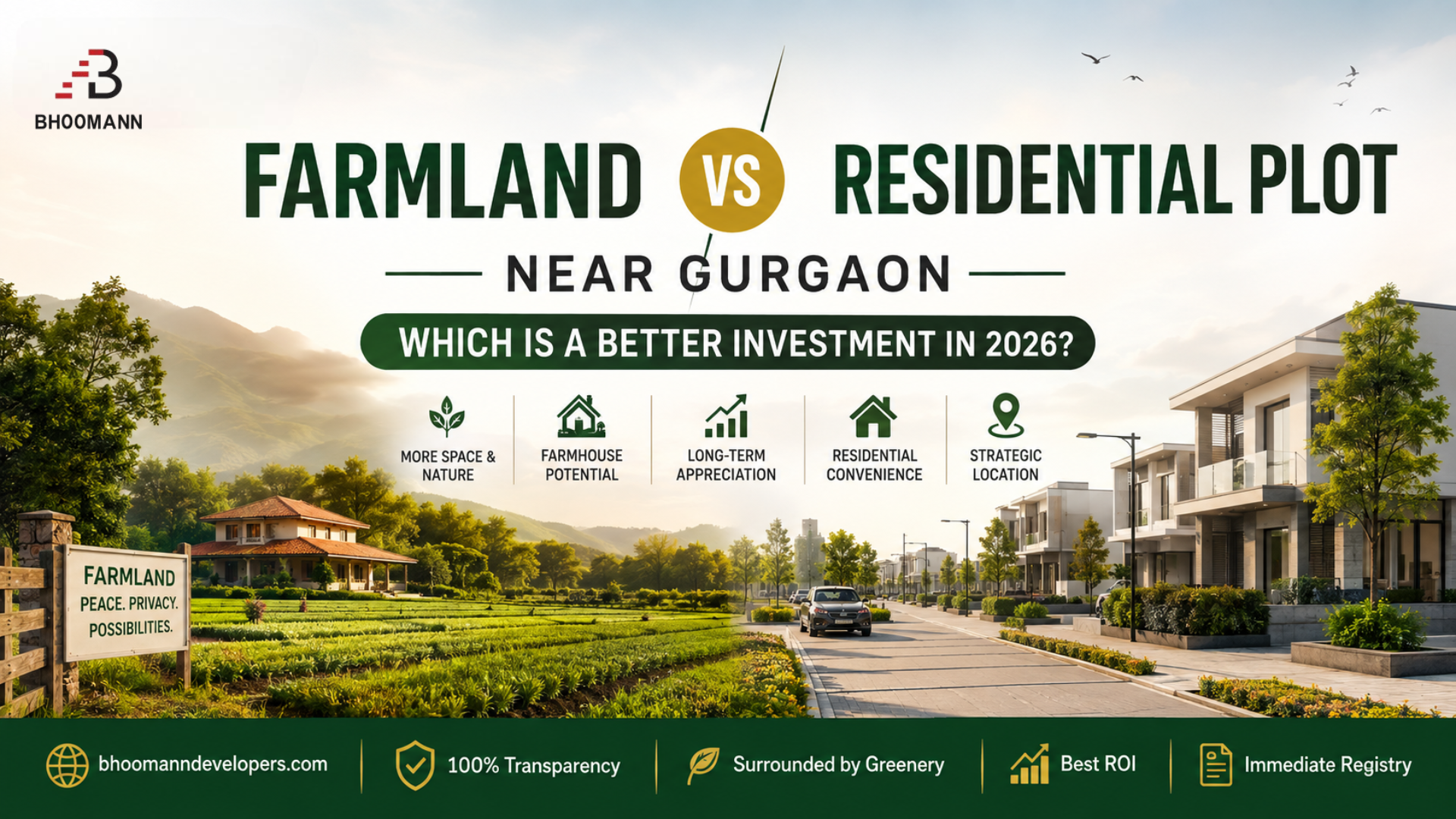 farmland vs residential plot